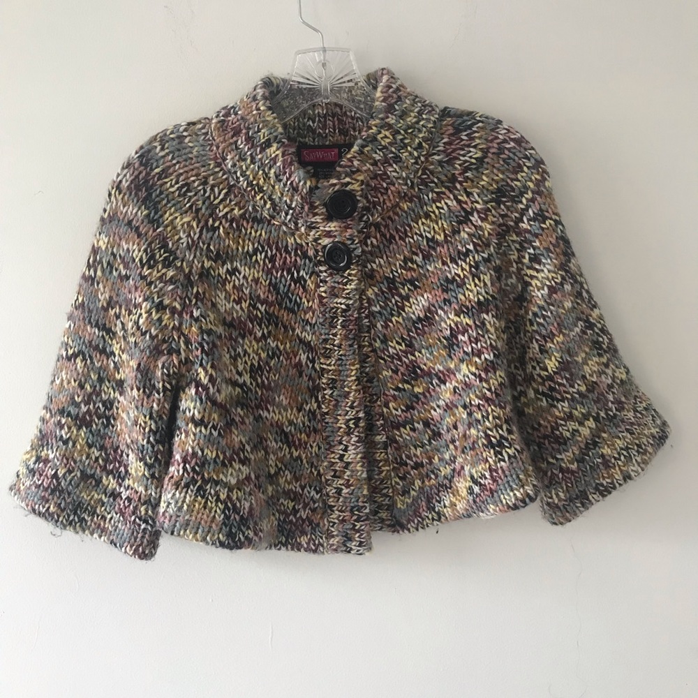 Say what crop sweater grannycore romantic‎ jacket